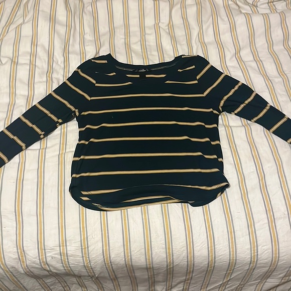 Green and yellow striped top size large - Picture 1 of 1